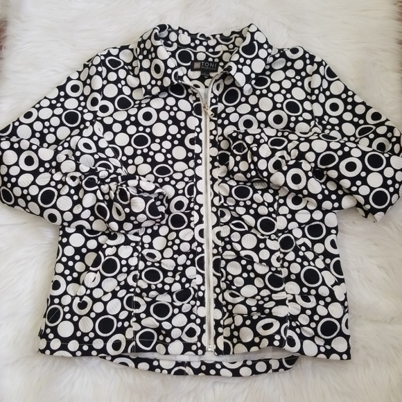 Toni Morgan pattern zippered jacket. Size L - Picture 6 of 8